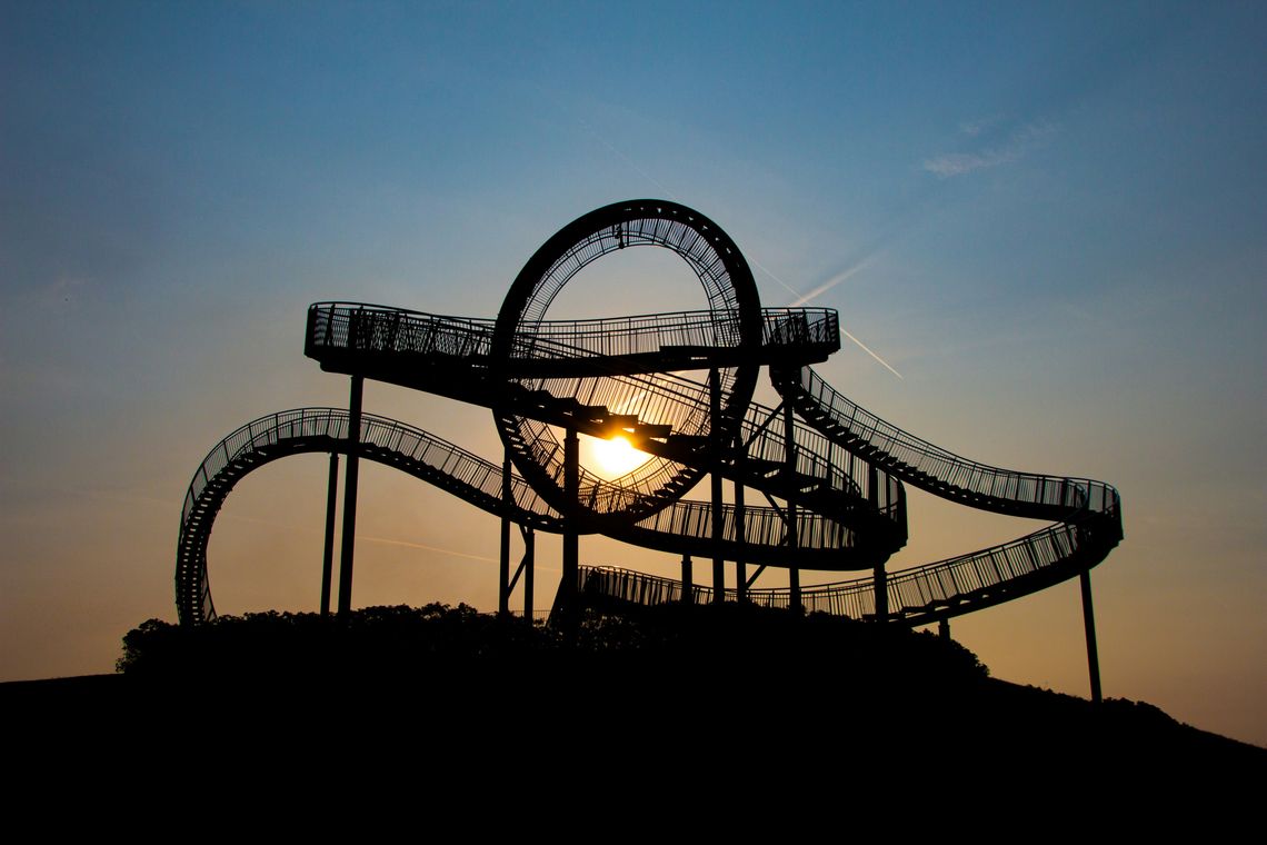 Rollercoaster at Sunset